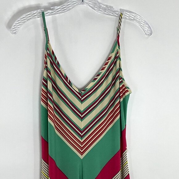 Eci New York Dress Women‎ M Colorful Stripe Stretch Sleeveless Maxi - Picture 4 of 12